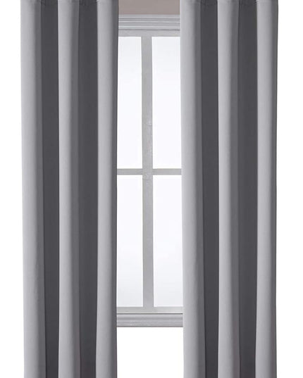 ChrisDowa Grommet Blackout Curtains for Bedroom and Living Room - 2 Panels Set Thermal Insulated Room Darkening Curtains (Light Grey, 42W x 84L)