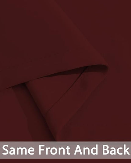 Yakamok Blackout Curtains Room Darkening Thermal Insulated Window Panels,Solid Grommet Top Drapes for Bedroom/Living Room(62Wx84L, Burgundy Red, 2 Panels)