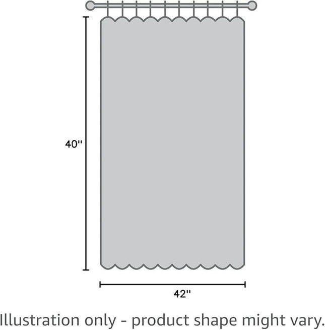 YoungsTex Short Blackout Curtains 40 Inch Length for Bedroom - Black Kitchen Window Drapes with Grommet Thermal Insulated Privacy for Bathroom Small Window, 2 Panels, 42 x 40 Inch