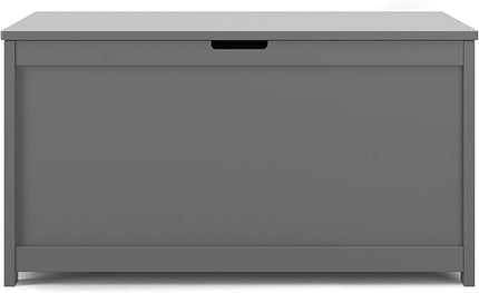 Child Craft Harmony 33” Wood Toy Box, Large Storage Chest, Plenty of Storage, 2 Safety Hinges, Standard Ventilation Hole on Back, 6 Cubic Feet of Storage (Cool Gray)