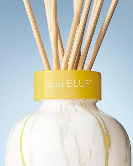 Capri Blue Modern Marble Reed Diffuser Set - Includes Reed Diffuser Sticks, Scented Oil & Glass Bottle - Luxury Scents for Bedroom Decor & Bathroom Air Freshener - Pineapple Flower (5.7 fl oz)