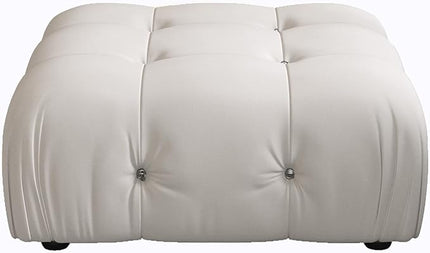 JACH Modern Ottoman Module for Living Room, Minimalist Comfy Breathable Footstool,Velvet Ottoman for Living Room Apartment (Beige)