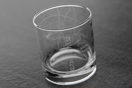 Well Told Engraved San Diego California Map Rocks Glass, Old Fashioned Whiskey Glass (11 oz, Clear) Etched Whiskey Glass, Gifts For Whiskey Lovers