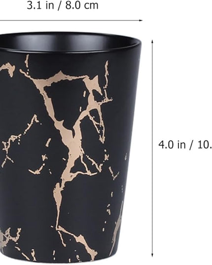 BESPORTBLE 2pcs Ceramic Coffee Mugs with Unique Black Gold Marble Pattern Nordic Style Porcelain Cups for Home Office Cafe Elegant Drinkware for Coffee Tea Juice