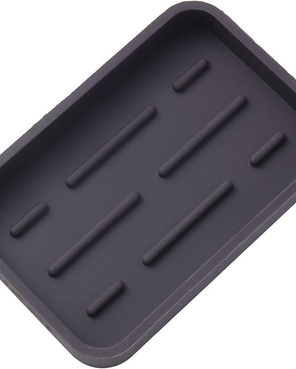 Silicone Kitchen Sink Organizer Tray for Multiple Usage,Easy Clean Sponges Holder for Kitchen Bathroom Counter or Sink,Dish Soap Dispenser,Scrubber,Bottle,Cup Coffee 4.9”x 3.2”