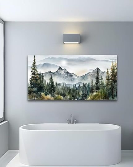 hyidecorart Wall Art For Living Room Canvas Wall Decorations For Bedroom Large Size Office Wall Decor Abstract Mountain Scenery Paintings Pictures Artworks Ready To Hang Home Decoration 24X48
