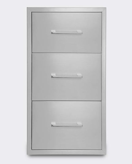 yuxiangBBQ 17" W x 30" H x 21" D Stainless Steel Outdoor Kitchen Drawers BBQ Drawers Double Access Drawer w/Paper Towel Holder Drawer Combo Flush Mount for Outdoor Kitchens Or BBQ Island