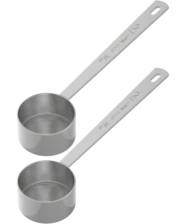 2PCS 2 Tablespoon Coffee Scoop, Long Handle Measuring Spoon, Two tbsp (30ml, 1/8cup) Stainless Steel Scooper