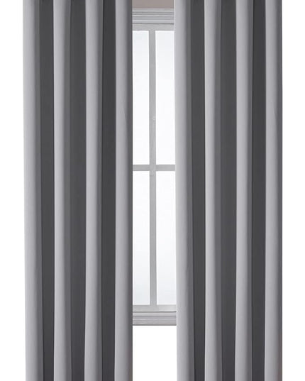 ChrisDowa Grommet Blackout Curtains for Bedroom and Living Room - 2 Panels Set Thermal Insulated Room Darkening Curtains (Light Grey, 52W x 72L)