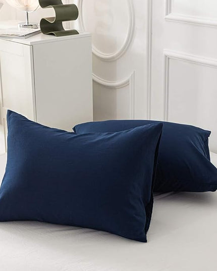 Houseri Navy Blue Comforter Queen Size Dark Blue Bedding Set - Classic Soft Navy Queen Bed Comforter Quilt Blanket