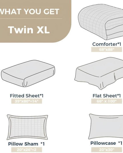 HYMOKEGE Burgundy Twin XL Comforter Set Seersucker 5 Pieces, All Season Luxury Bed in a Bag for Bedroom, Bedding Set with Comforter, Sheets, Pillowcase & Sham