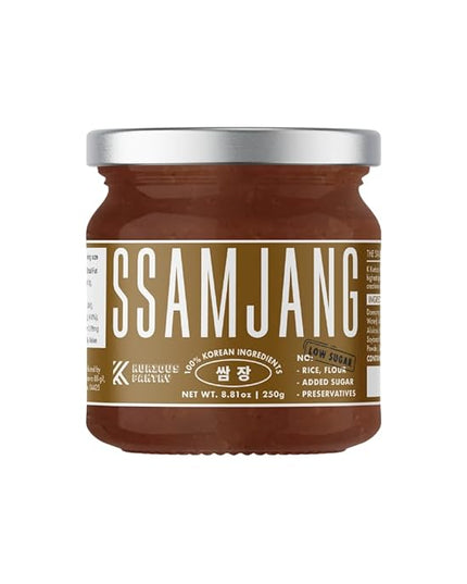 K Kurious Pantry Ssamjang, Seasoned Soybean Paste, Korean BBQ Essential, Barbecue Dipping Sauce, Mix of Gochujang & Deonjang, No Flour, No Added Sugar, No Preservatives, 8.81 OZ