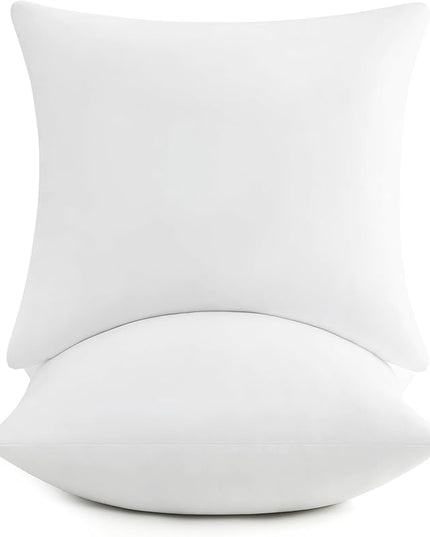 puredown® 18x18 Pillow Inserts, Fluffy Soft Square Form Sham Stuffer Set of 2, Decorative Throw Pillows for Couch, Sofa, Bed and Home Decor