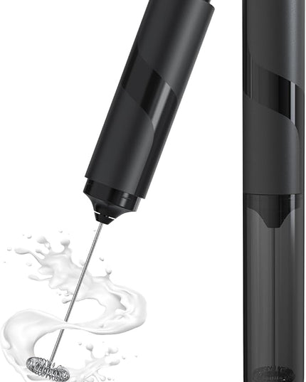 Milk Frother Handheld with Cover, Battery-Operated Electric Foam Maker Frother Wand, Whisk Drink Mixer & Foamer for Coffee, Latte, Matcha, Hot Chocolate