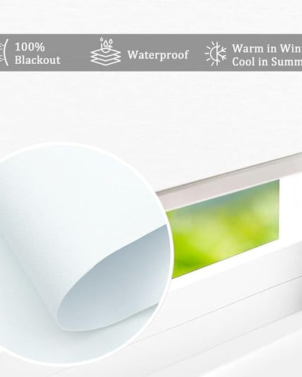 Motorized Blinds with Remote Smart Blackout Shades Electric Curtains Automatic Roller Blinds Shades for Indoor Windows Cordless with Alexa Google Home(Blackout Fabric Samples)