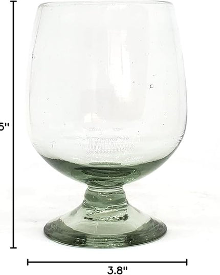 Clear 11 oz Large Cognac Glasses (set of 6), Recycled Glass, Lead-free, Toxin-Free (11 oz Large Cognac)