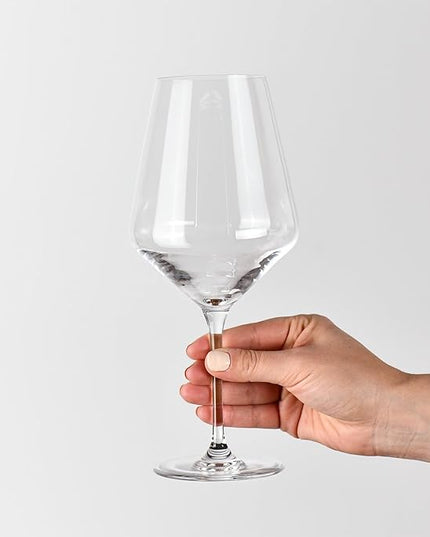 Krosno Crystal Red Wine Glasses | Set of 4 | 24.7 oz | Avant-garde Collection | Ideal for Home, Restaurant and Party | Dishwasher Safe | Lead-Free Crystal Glass