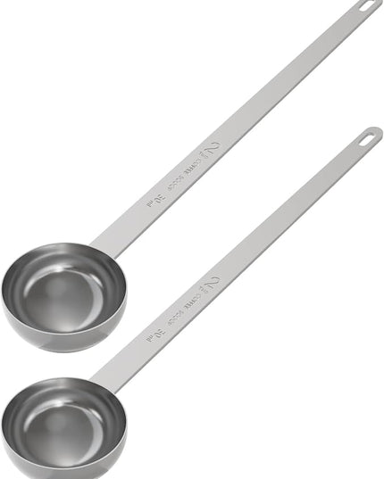2PCS 2 Tablespoon Coffee Scoop, 9.5" Long Handle Measuring Spoon, Two tbsp (30 ml) Stainless Steel Scooper