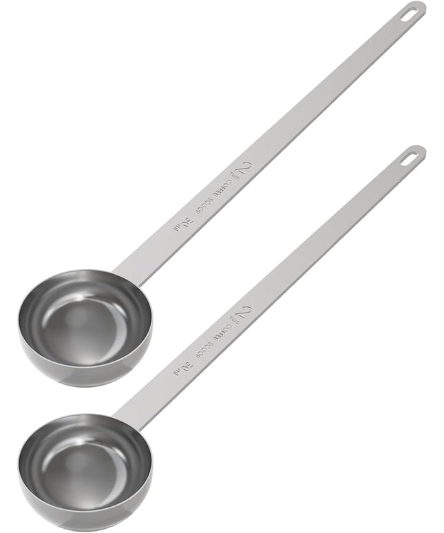 2PCS 2 Tablespoon Coffee Scoop, 9.5" Long Handle Measuring Spoon, Two tbsp (30 ml) Stainless Steel Scooper