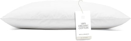 BOLL & BRANCH Down Alternative Pillow - Firm, Standard - Cooling Shell - Hypoallergenic Primaloft Luxury Down Alternative Fill - Superior Support