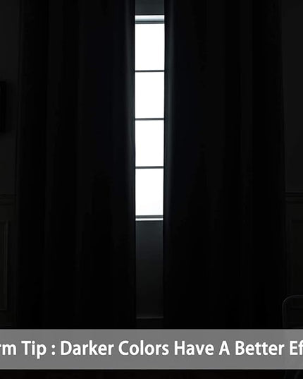 Yakamok Burnt Orange Curtains 84 Inches Length Blackout Curtain for Bedroom-Hallowmas Decor Orange Room Darkening Thermal Insulated Grommet Drapes for Living Room, 52W x 84L, 2 Panels