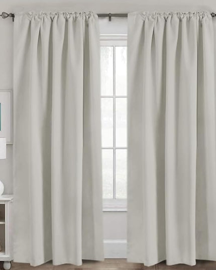 H.VERSAILTEX Blackout Curtains Thermal Insulated Window Treatment Panels Room Darkening Blackout Drapes for Living Room Back Tab/Rod Pocket Bedroom Draperies (2 Panels, Pale Oak, 52 x 96 Inch)