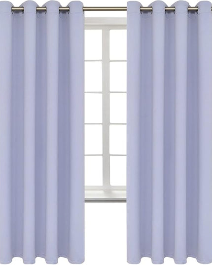 BGment Room Darkening Curtains 72 Inches Long - Grommet Thermal Insulated Drapes Window Treatment Curtains for Bedroom, 2 Panels, 52 x 72 Inch, Lavander
