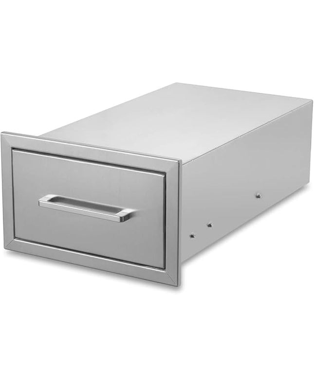 Outdoor Kitchen Drawers Stainless Steel,14" W x 8-1/2"H x 23" D Single Drawer,Flush Mount for Outdoor Kitchen or BBQ Island