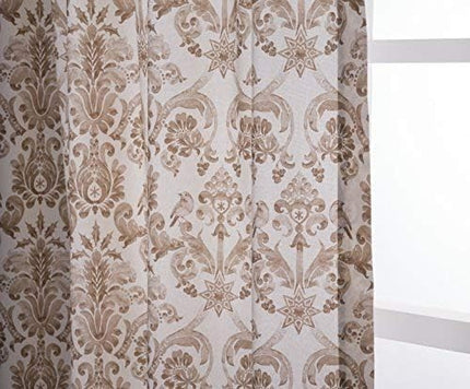 Maison d' Hermine Curtains for Living Room 100% Cotton 84 inch Length One Panel Light Filtering Curtains for Bedroom Windows with Rod and Loop Pockets Drapes (Allure, 50" W x 84" L)