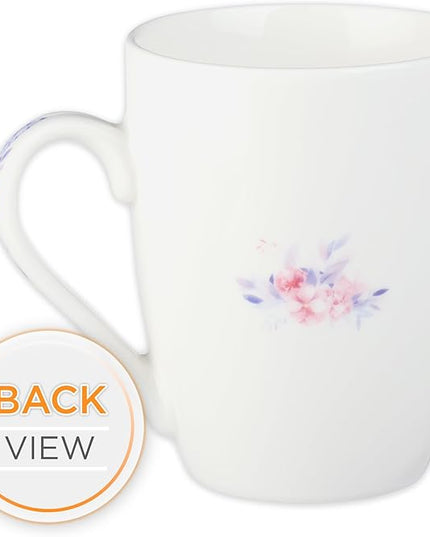 Christian Art Gifts Encouraging Ceramic Coffee & Tea Scripture Mug for Women: My Grace Is Sufficient Inspirational Bible Verse, Microwave/Dishwasher Safe, Cute Drinkware, White & Purple Floral, 12 oz.