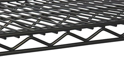 Omega 4 Tier Shelving Unit Heavy Duty NSF Wire Shelf Metal Large Storage Shelves Adjustable, Commercial Grade Steel Utility Layer Shelf Rack Storage,12L x 42W x 54H Inch Black