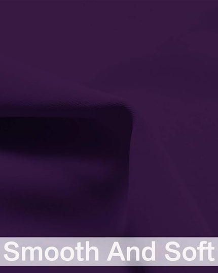 Yakamok Light Blocking Window Blackout Curtains Thermal Insulated Room Darkening Drapes for Bedroom,Solid Grommet Top Window Panels, 52x45 Inch, Purple, One Pair