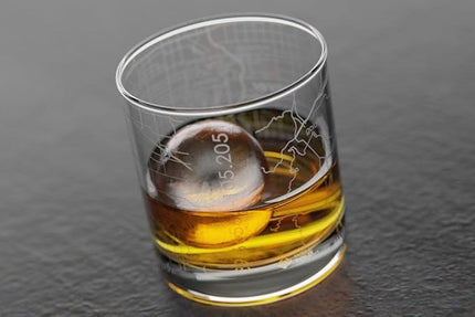 Well Told Engraved Denver Colorado Map Rocks Glass, Old Fashioned Whiskey Glass (11 oz, Clear) Etched Whiskey Glass, Gifts For Whiskey Lovers