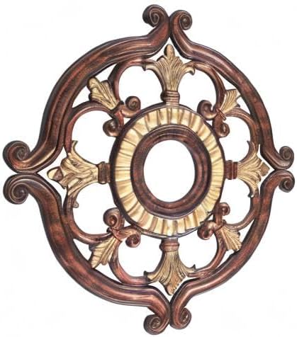 Livex Lighting 8216-63 Ceiling Medallion in Verona Bronze with Aged Gold Leaf Accents 0.1 x 0.1 x 1.5