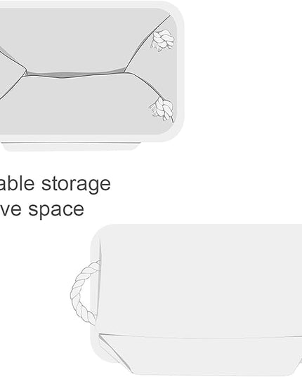 TheWarmHome Storage Basket for Gifts Empty - 11.8x7.8x5.2 inch 1 Pack Fabric Storage Cubes, Nursery Organizers and Storage for Closet Cloth Toy Book (White)