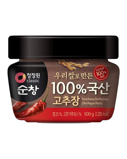 Chung Jung One Gochujang Paste, Premium Korean Red Chili Paste with 100% Korean Ingredients, 500g (1.1lb) (1 Pack)