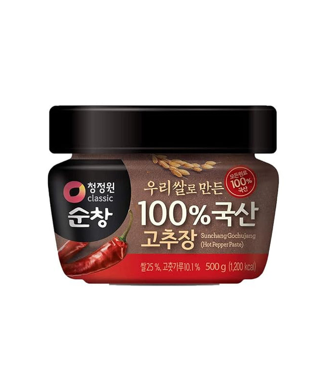 Chung Jung One Gochujang Paste, Premium Korean Red Chili Paste with 100% Korean Ingredients, 500g (1.1lb) (1 Pack)