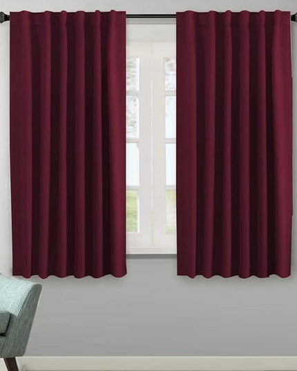 H.VERSAILTEX Christmas Blackout Curtains Thermal Insulated Window Treatment Panels Blackout Drapes for Living Room Back Tab/Rod Pocket Bedroom Draperies, 52 x 63 Inch, Burgundy Red, 2 Panels
