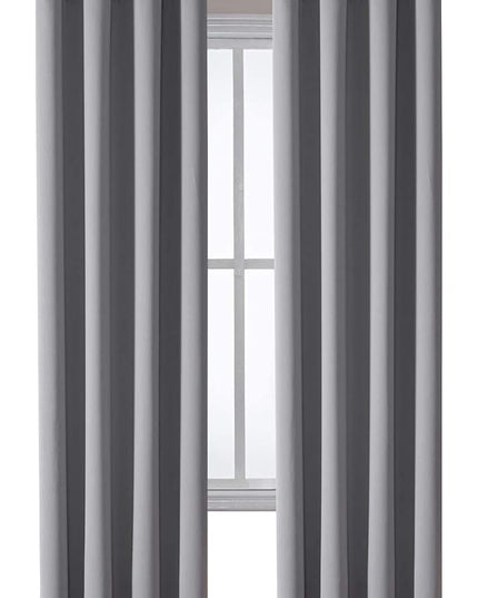 ChrisDowa Grommet Blackout Curtains for Bedroom and Living Room - 2 Panels Set Thermal Insulated Room Darkening Curtains (Light Grey, 52 x 84 Inch)