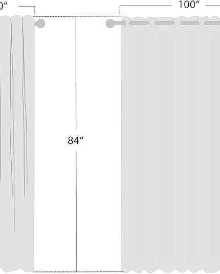 NICETOWN Blackout Curtain for Patio Sliding Door - Grommet Extra Wide Sliding Door Curtains Room Darkening Weighted Drape for Living Room/Patio (Natural, W100 x L84, 1 Panel)