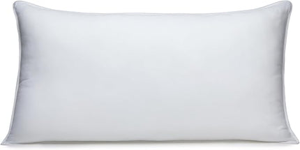 Amazon Basics Down-Alternative Pillows for Stomach and Back Sleepers, Soft Density, 20 x 36 inches, 2-Pack, White