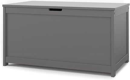 Child Craft Harmony 33” Wood Toy Box, Large Storage Chest, Plenty of Storage, 2 Safety Hinges, Standard Ventilation Hole on Back, 6 Cubic Feet of Storage (Cool Gray)