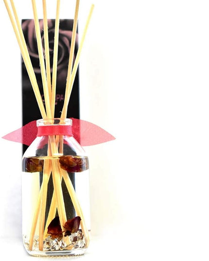 LOVSPA Reed Diffuser Set, Velvet Rose Scented Oil Diffuser with Sticks, Home Fragrance Accessories for Bathroom Shelf Decor, Aroma Diffusers for Home or Office Desk, USA Made