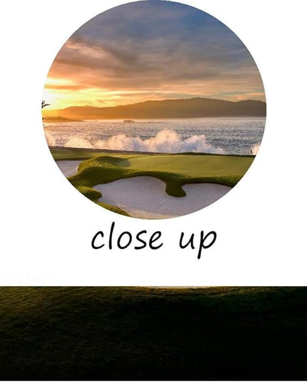 Pebble Beach Canvas Wall Art Picture Pebble Beach Golf Course Wall Decor for Living Room Bedroom Bathroom Home Decorations Golf Course Poster Picture Framed Artwork Ready to Hang(28''H x 44''W)