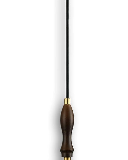 Modern Amber Glass Pendant Light, 9"x7.3" Wide Disc-Shaped Hanging Fixture with Wood & Brass Detail, 15"-72" Adjustable Line, E26 Socket – Golden Amber Disc