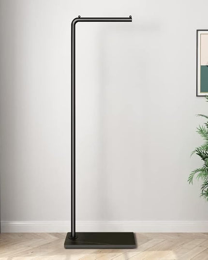 Metal Coat Rack, Modern Clothing Tree with Heavy-weight Slate Base, Small Coat Stand for Entryway/Bedroom/Hallway, Standing Plant Hanger, Matte Black