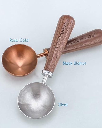 Easyworkz Retro Stainless Steel Coffee Spoon With Black Walnut Handle,10g - Measuring Spoon