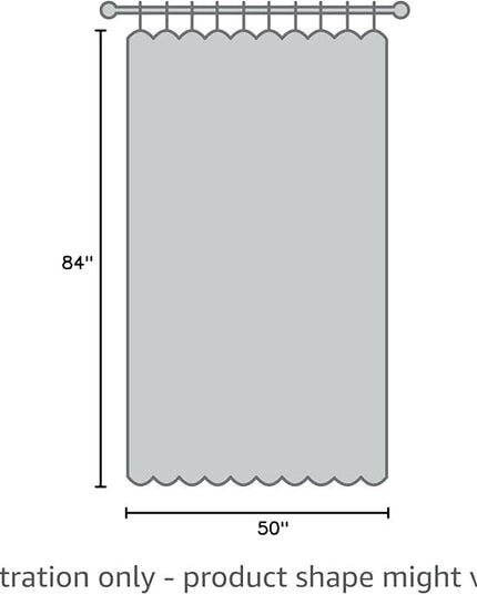 HPD Half Price Drapes Bellino Room Darkening Curtains 84 Inches Long Curtains for Bedroom & Living Room (1 Panel), 50W x 84L, Armour Grey