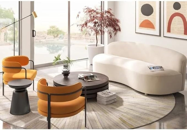 𝐄𝐋𝐘𝐒𝐒𝐈𝐀 𝐃𝐄𝐂𝐎𝐑 𝐇𝐎𝐌𝐄 7X7 ft Round Rug, Leather Circle Area Rug - Luxurious Cowhide Handmade Leather Carpet - Hair On Natural Stripe Design for Bedroom, Living Room Rugs