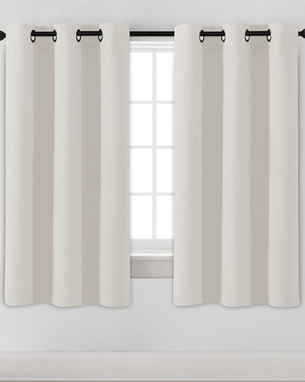 H.VERSAILTEX Room Darkening Curtains for Living Room Light Reducing Thermal Insulated Window Treatment Panels/Drapes Grommet Top 2 Panels (Ivory - 42 x 63 Inches)